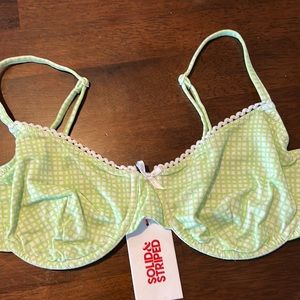 Brand New Solid & Striped The Daphne (Top) mini grid (pistachio) size XL